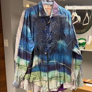 Robert Graham Multicolor Embroidered Shirt
